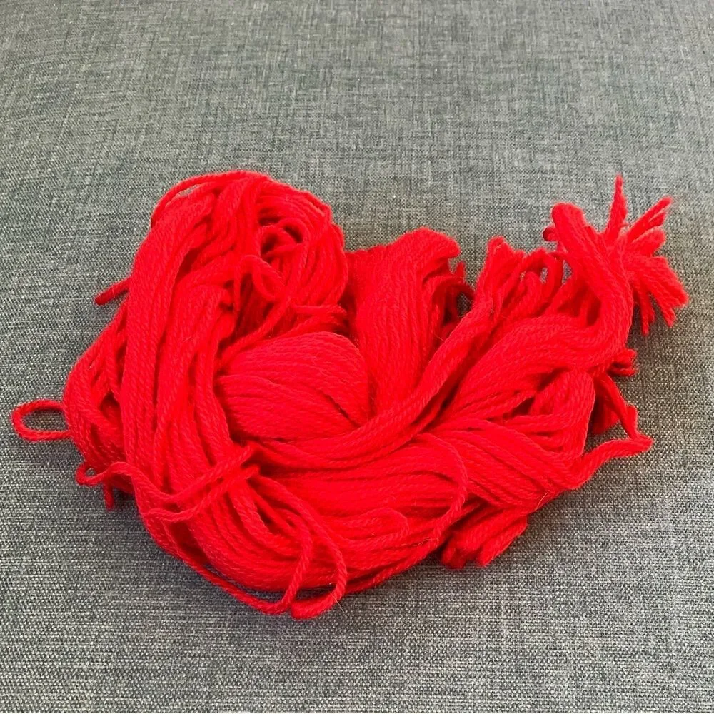 Red Needlepoint Thread Yarn